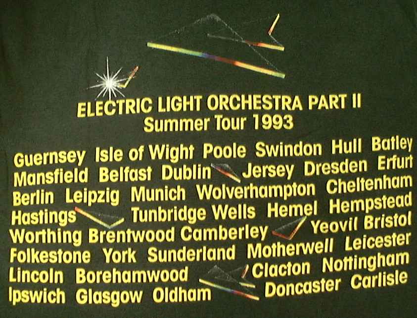 ELO PART II - 93 Tour T-shirt (back)